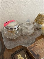 CRYSTAL TRAY / VANITY BOX & HAIR RECEIVER NOTE