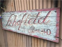 SCHOFIELD VINTAGE PAINTED SIGN