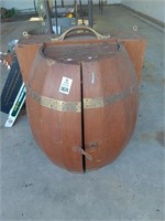 Wood Whiskey barrel cabinet
