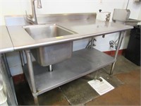 Stainless Steel Pre-Rinse Vegetable Sink/Table wit