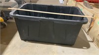Large black tub with no lid