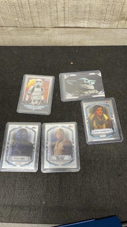 5 Star Wars Topps Cards