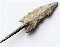 Ancient bronze arrowhead 1000BC 61mm