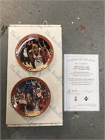 Michael Jordan bulls in five miniature plates