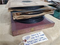 Stack of 50 old records Cowboy songs spirtuals etc