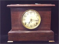 Seth Thomas Wood Cased Mantle Clock Complete With
