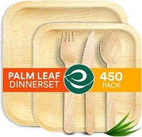 ECO SOUL, 100% Compostable Palm Leaf Dinnerware Se
