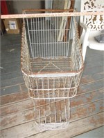 Vintage Steel Shopping Cart / Shopping Trolley