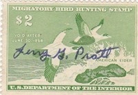 1958 Department of the Interior Duck Hunting Stamp