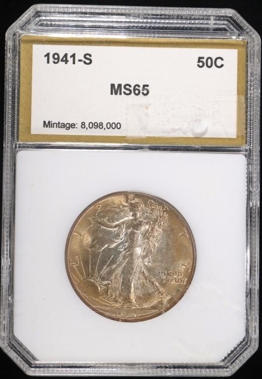 1941-S WALKING LIBERTY HALF DOLLAR PCI GEM BU