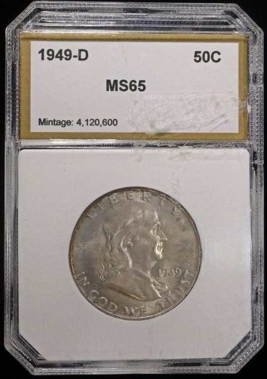 1949-D FRANKLIN HALF DOLLAR PCI GEM BU