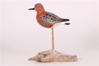 Red Knot Shorebird Handcarved & Painted by Van