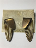 Vintage Brass Pierced Earrings Collectible