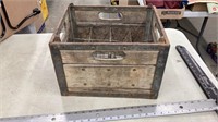 Wood milk crate