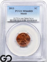 2013 & 2013-D Shield Penny, PCGS MS66 RD