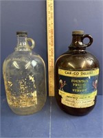Vintage One Gallon Syrup Bottles