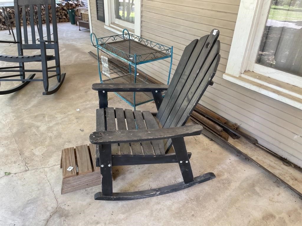 Black outdoor rocking Chair
