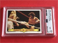 PSA 8 1985 Topps WWF Andre Giant in Action