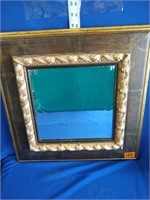 Beveled glass gold frame decortive mirro