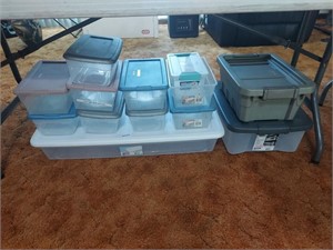 Lot of 12 Various Sized Storage Containers with