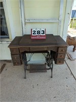 Treadle Cabinet with Damascus Sewing Machine