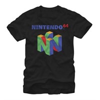 Size 3XLarge Nintendo Men's N64 Logo T-Shirt,