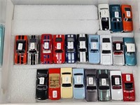 ASSORTED LOT OF VARIOUS BRAND DIECAST W/ TOTE