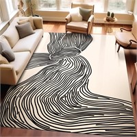 Washable Area Rug 5x8  Striped