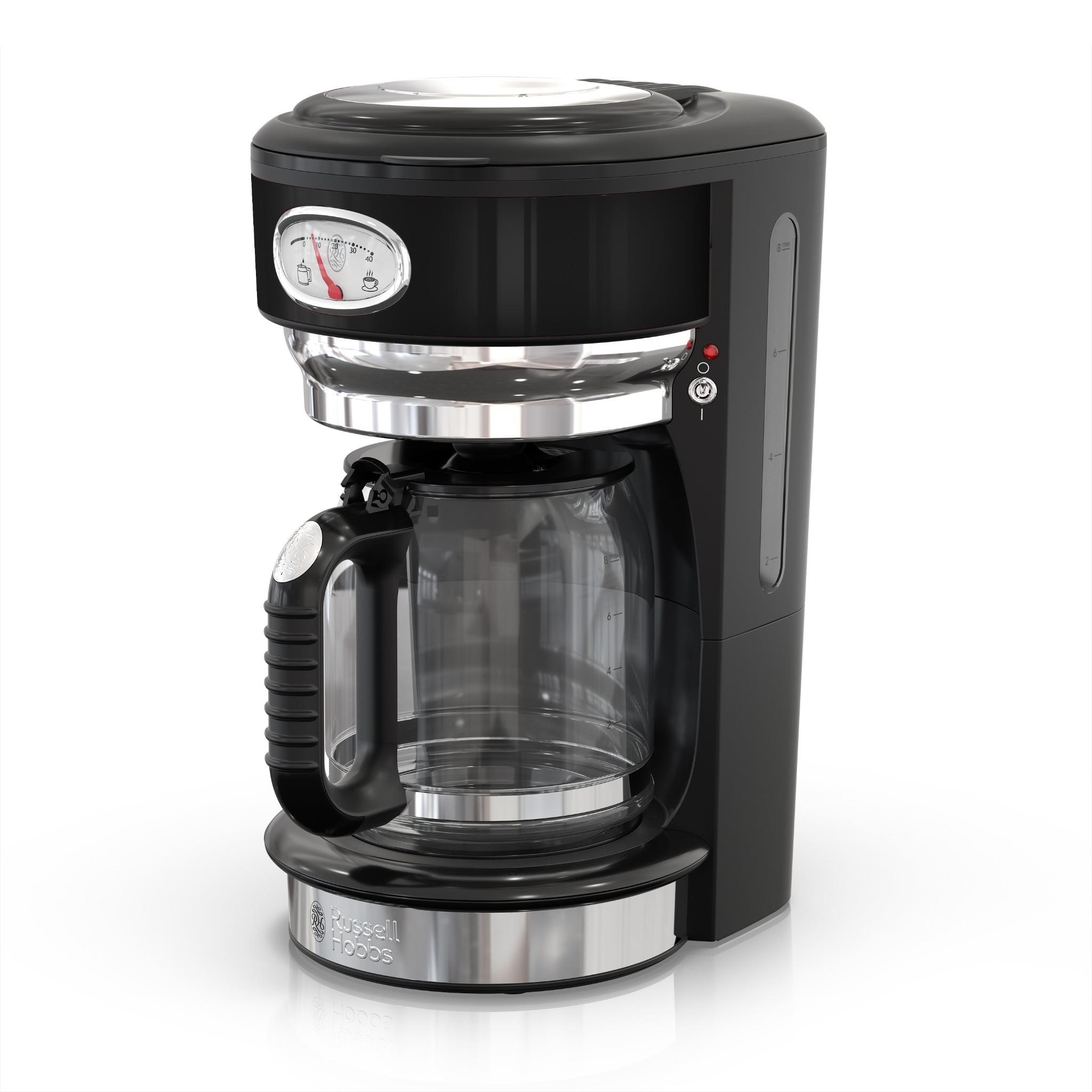 Russell Hobbs Retro Style 8-Cup Coffeemaker, Bl...