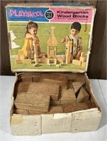 Playskool Kindergarten Wooden Blocks w OB Ages 1-9