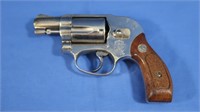 S&W Chrome Plated Hammerless 38cal Revolver,