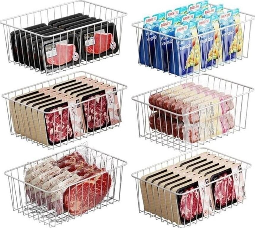 iSPECLE Upright Freezer Baskets - 6 Pack