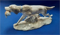 Lladro 'Hunting Dog with Quail' Retired **Note