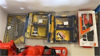 Irwin drill bits new in packages, crimping tool