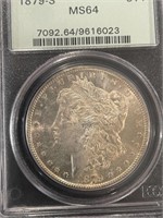 1879-S MORGAN SILVER DOLLAR   MS64