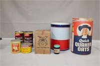 Vintage & old containers, Quaker Oats cardboard