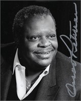 Oscar Peterson signed photo