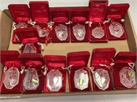 (13) WATERFORD CRYSTAL CHRISTMAS ORNAMENTS