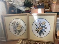 Two Oval Flower Prints
