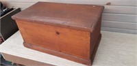Vintage Wooden box and contents