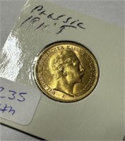 German Empire Gold 20 Mark 1912-J