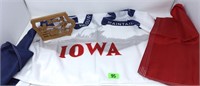 Iowa Flag & Iowa Wooden Cut Out