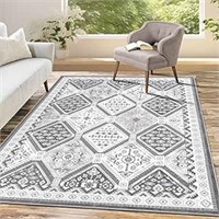 HEBE Bohemian Area Rug 5x7 Washable Bedroom Rug In