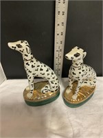 Two ceramic dog figurines