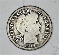 1914 Barber Dime