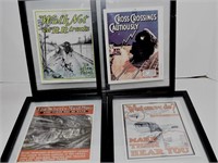 Railroad Advertising Retro Reprints in Frames