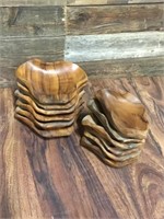 Lot Of Various Monkey Wood Dishes