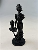 Vintage Bronze Lady Statue