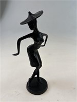 Vintage Bronze Lady Statue