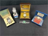 Watches in display boxes the Accutron is an